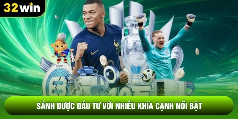 Sảnh được đầu tư với nhiều khía cạnh nổi bật